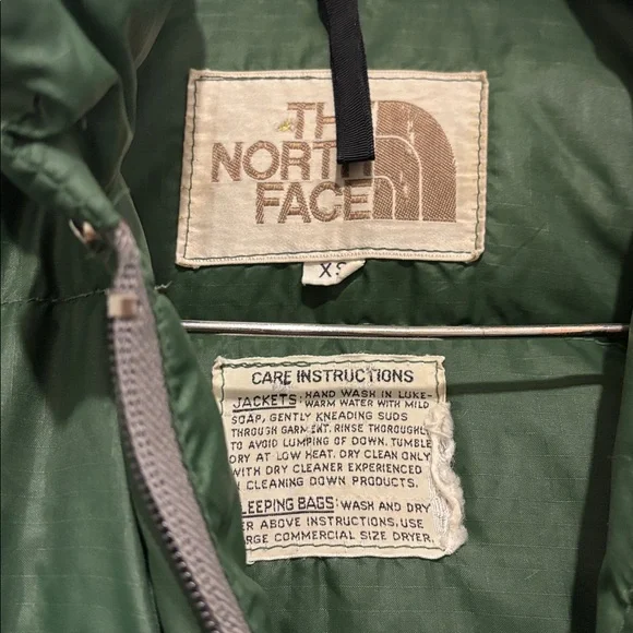 Vintage The North Face Jacket Mens  Green Puffer Down Filled - Picture 5 of 7